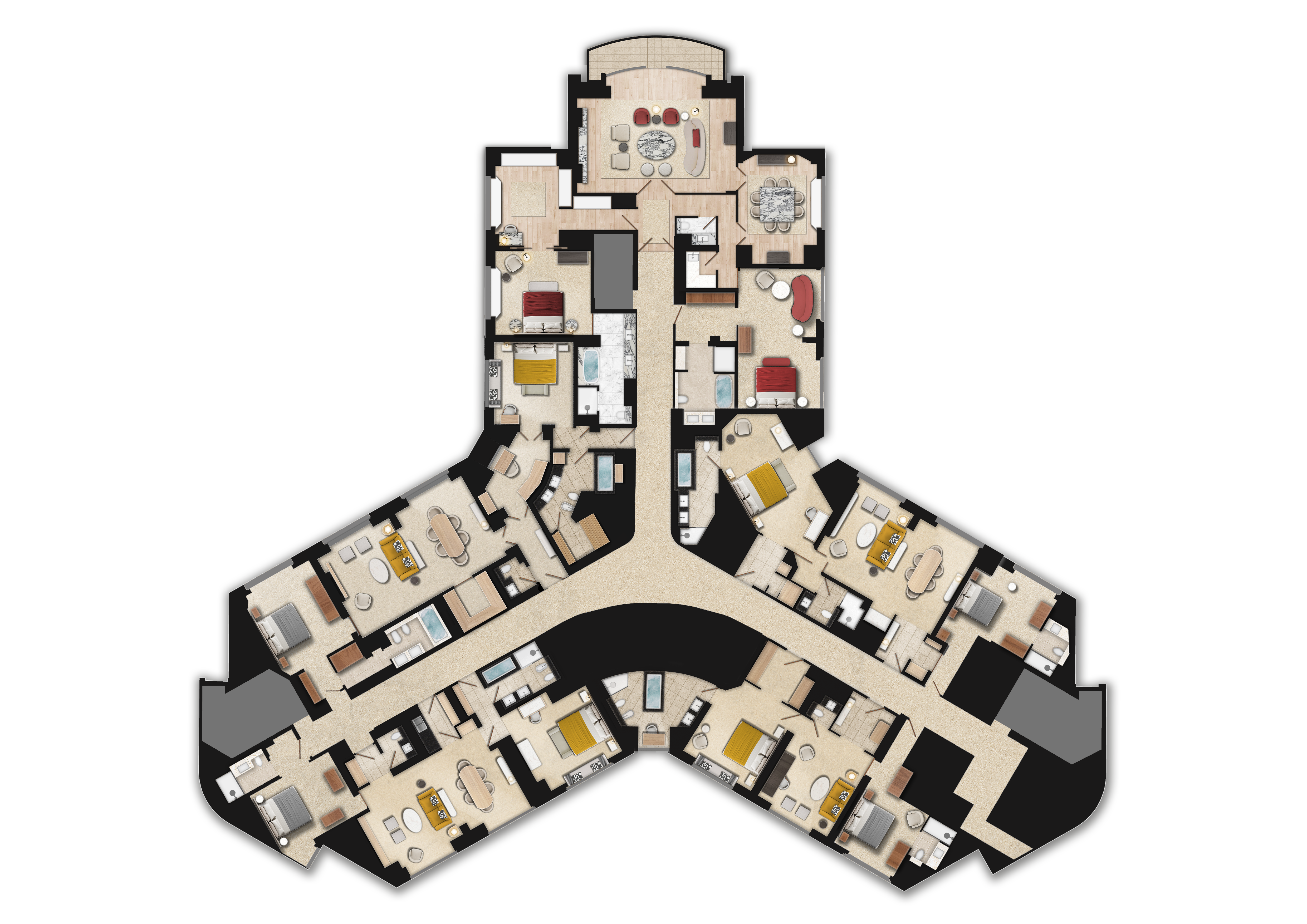 GA for a Whole Floorplan in a Luxury Hotel